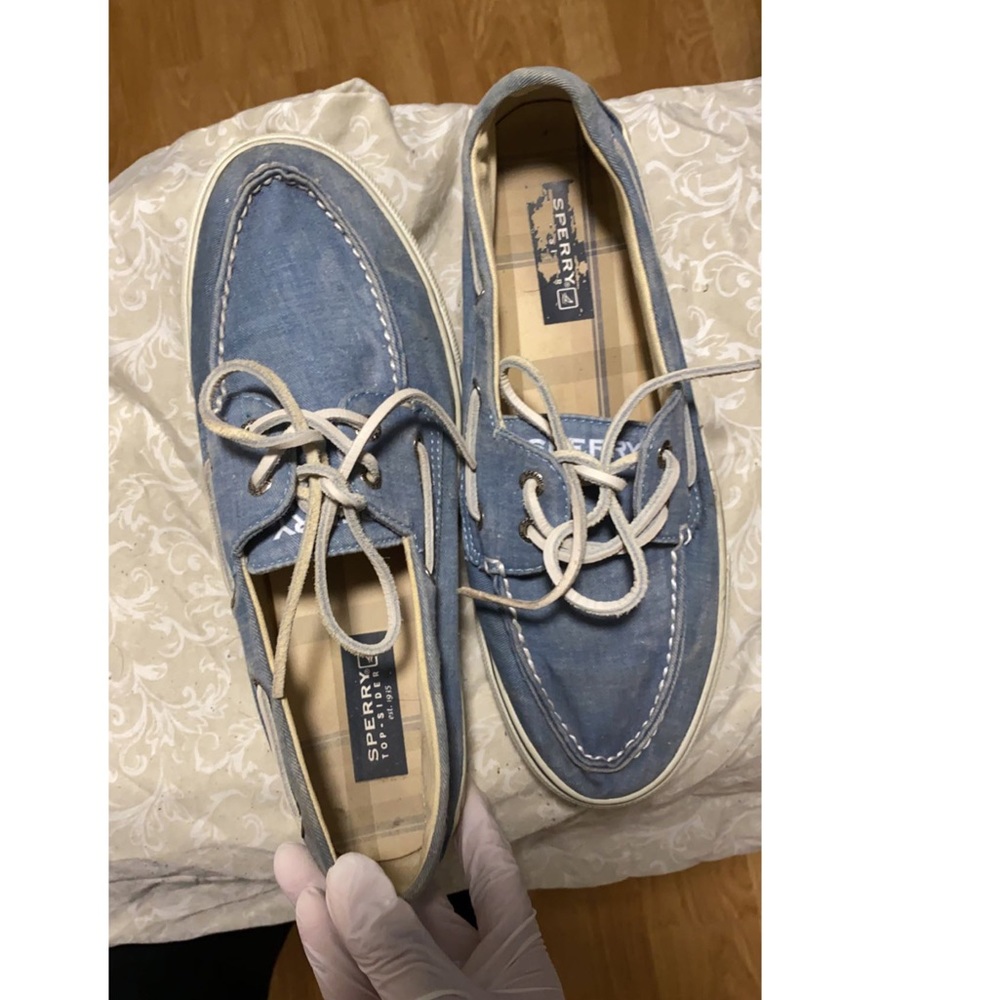Sperry Light Blue Mens Boat Shoes
